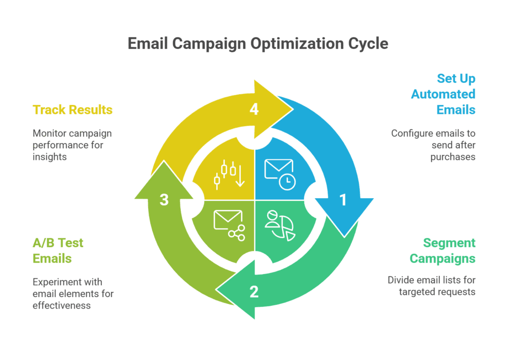 11 Creative Ways to Encourage Customers to Leave Reviews Email Campaign Optimization Cycle