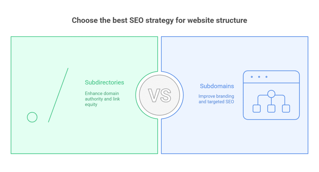 Choose the best SEO strategy for website structure