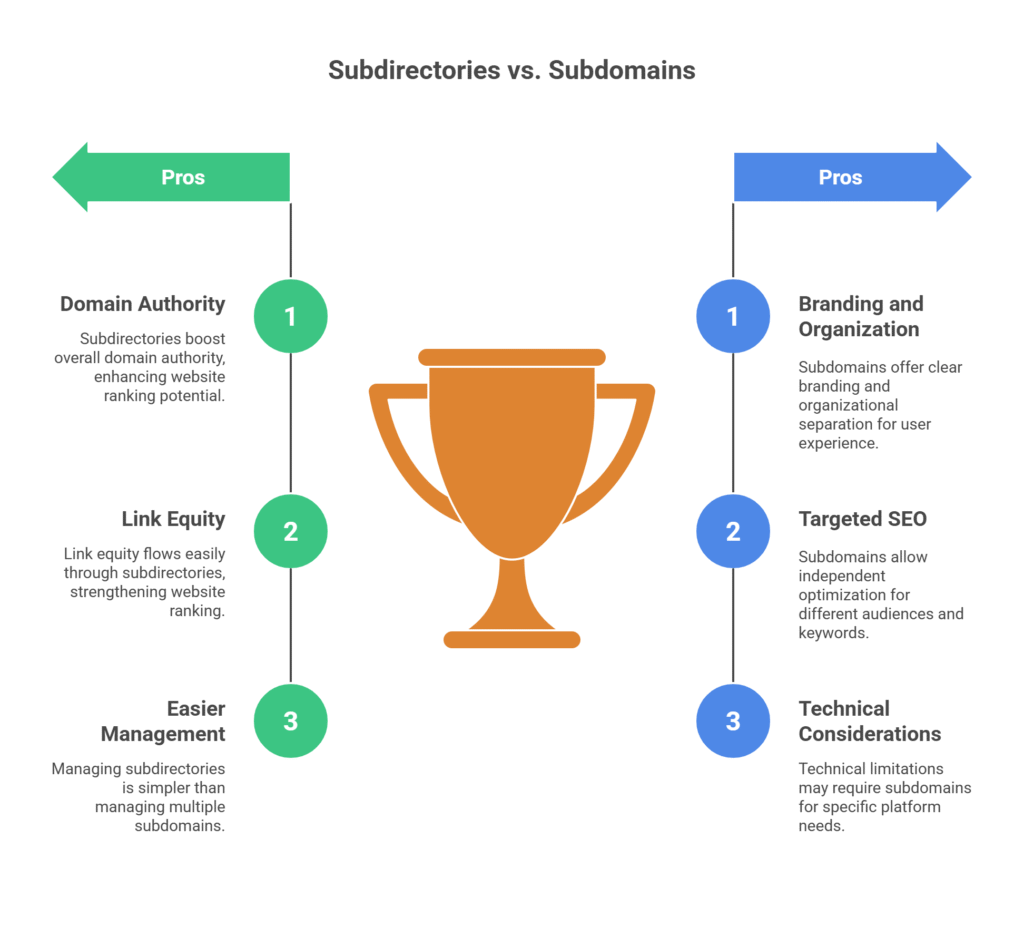 Subdirectories vs. Subdomains